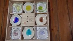 新品  色彩揃 ガラス 小皿 8枚セット
