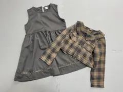SHEIN　チェック柄 ジャケット＆ワンピースセット 女の子用
