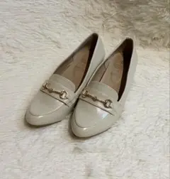 ハルタ ロペピクニック ビット ローファー パンプス アイボリー 23cm