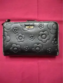MARY QUANT 二つ折り財布 ブラック デイジー柄のサムネイル