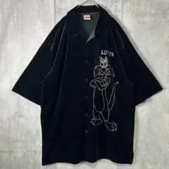 希少 LOT29 ルーニー テューンズ ベロア シャツ ラインストーン 黒のサムネイル
