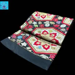 【美品】 六通柄袋帯　華亀甲文様　金糸　振袖　黒留袖　色留袖　訪問着　フォーマル