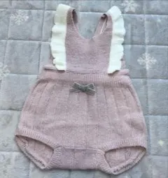 プティマイン　ニットロンパース　80センチ