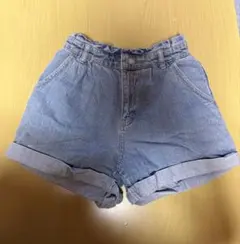 デニムブルー 半ズボン ゴム入り