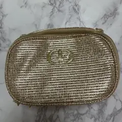 クリスチャンディオール　ノベルティゴールド メタリックポーチ