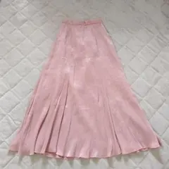 rienda　ピンク ロングスカート フレア　プリーツ　S　春