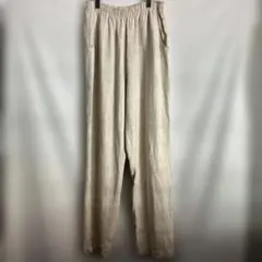 80s 90s usa古着 usa製 リネンイージーパンツ ウエストゴム M