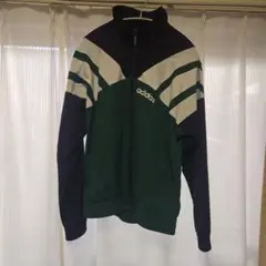 adidas ジップアップジャケット 緑/黒
