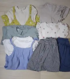 女の子7枚セットpetit mainグローバルワークGU千趣会110 ワンピなど