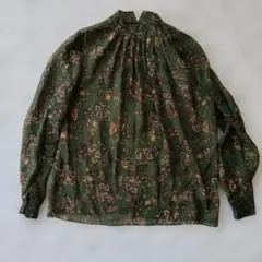 美品✨ トゥモローランド コレクション 花柄長袖リボン付きブラウス 