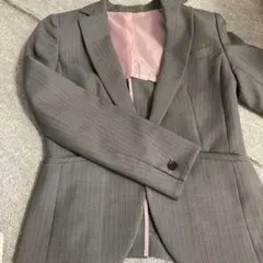 グレー ストライプ ビジネススーツ 上下セット