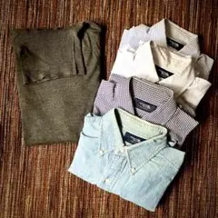 Maker's Shirt 鎌倉 シャツ4点 まとめ売り + タートルニット