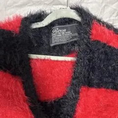 Roen 赤黒ストライプ カーディガン
