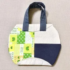 丸パッチワーク・ハンドバッグ（両面模様違い）
