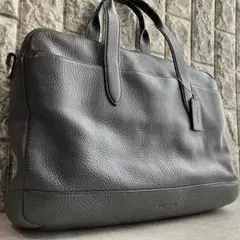 希少✨良品✨コーチ ハミルトン ビジネスバッグ ブリーフケース レザー グレーのサムネイル
