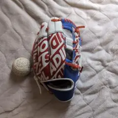 adidas 野球グローブ 青赤のサムネイル