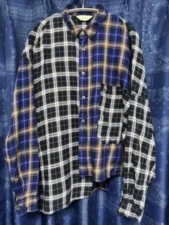 Jieda 19aw アシンメトリー チェックシャツ 長袖 短丈 ボックスのサムネイル
