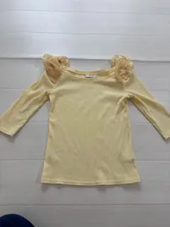 イエローフリルリブトップスのサムネイル
