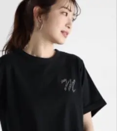 Vin Mロゴ ビジュー Tシャツ ブラックのサムネイル