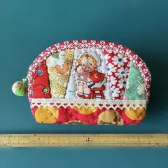 パッチワーク　ポーチ　キャンベル カード　コイン