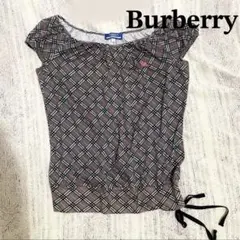 BURBERRY BLUE LABEL ノバチェック リボン ノースリーブ 刺繍