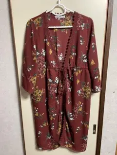 グレイル　GRL 花柄ガウン　タッセル　花柄　シフォン　ロング丈