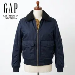 GAP ボアカラー MA-1 ボンバージャケット 紺 Sのサムネイル