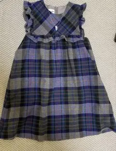 familiar チェック柄ワンピース 120