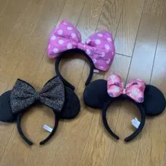 ミニー耳カチューシャ3点セット