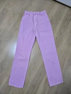 ZARA ストレートデニムパンツ ピンク