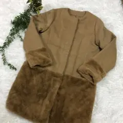 ムルーア　MURUA ふわもこ　ボア　コート　レディース　フリーサイズ　ブラウン