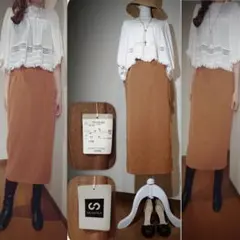 春夏秋冬新品25000円タグCECIOUCELAハイウエストロングニットスカートのサムネイル
