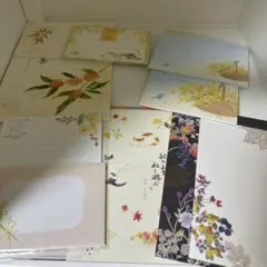 花柄レターセット 便箋 封筒 3点セット