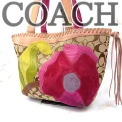 Coach Flower Patchwork Tote Bag