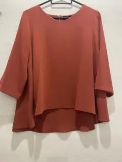 GIRL パーティ用ドレス　オレンジ フレアスリーブ パンツセットアップ