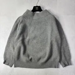 【極美品】スローブイエナ ラクーン カシミヤ混 タートル ニット グレー