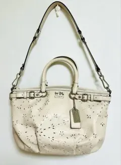 【再値下げ！美品】COACH コーチ ハンドバッグ アイボリー
