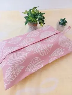 ハンドメイド 吊り下げ ソフトパックティッシュカバー ピンク