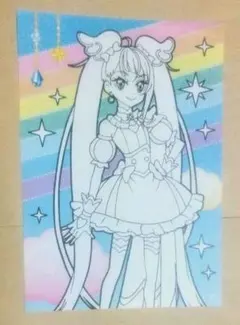 ひろがるスカイプリキュアわんだふるぷりきゅあ背景付きぬりえセット匿名配送