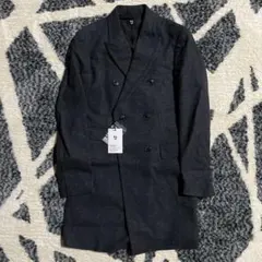 +J ジルサンダー ウールフランネルチェスターコート+07 gray ユニクロ