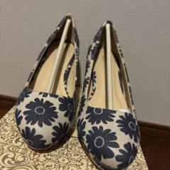 新品 RANDA ランダ 花柄 ハイヒール パンプス 23.0cm ネイビー