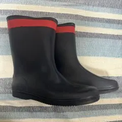 B' by BEAMS キッズ用長靴 ブラック/レッド19cm