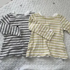ever closer 長袖カットソー 100cm ストライプ　2枚セット