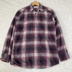 90s J.CREW ジェイクルー 巨人タグ 長袖シャツ オンブレ ポルトガル製