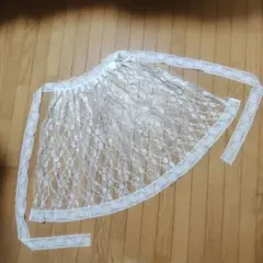 【バレリーナ】フォークダンス 衣装 ホワイト レースエプロン