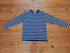 Genuine Article ネイビーとホワイトストライプ 長袖カットソー M