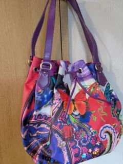 ETRO エトロ 巾着 ショルダーバッグ バタフライ柄 - メルカリ