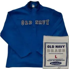 00s OLD NAVY 古着 ハーフジップ フリースプルオーバー 刺繍ロゴ