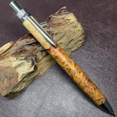 266黒柿縮杢 木製シャーペン 超低重心R真鍮 - メルカリ