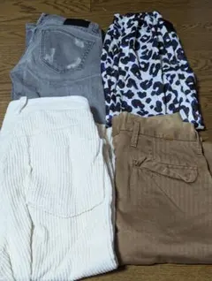 レディース　パンツ　Ｓサイズ　４着セット